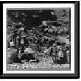 thumbnail image 1 of Historic Framed Print, Laborers and rocks, near opening of Summit Tunnel, 17-7/8" x 21-7/8", 1 of 9