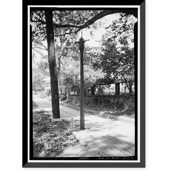 Historic Framed Print, Lampposts, Various Mobile locations, Mobile, Mobile County, AL - 2, 17-7/8" x 21-7/8"