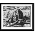 thumbnail image 1 of Historic Framed Print, Landscape (with hermit or saint in prayer).Bart. Coriolano fece in Bologna., 17-7/8" x 21-7/8", 1 of 9