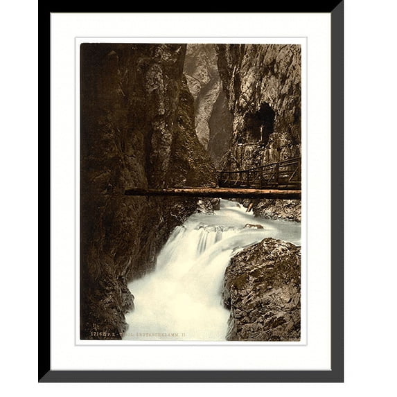 Historic Framed Print, Leutaschklamm II Upper Bavaria Germany, 17-7/8" x 21-7/8"