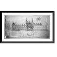 thumbnail image 1 of Historic Framed Print, [Library of Congress (National Library"), Judiciary Square site, Washington, D.C. Front elevation, plan and perspective, Gothic]", 17-7/8" x 21-7/8", 1 of 9