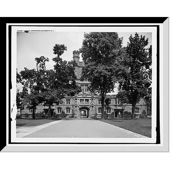 Historic Framed Print, Library, Princeton University, N.J., 17-7/8" x 21-7/8"