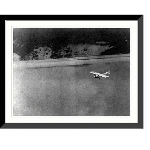 Historic Framed Print, Lindbergh in flight - 2, 17-7/8" x 21-7/8"