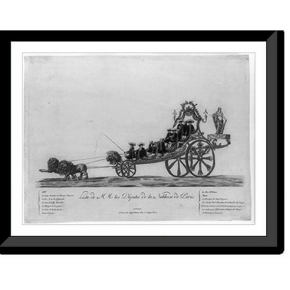 Historic Framed Print, Liste de MM les Deputes de la noblesse de Paris, 17-7/8" x 21-7/8"
