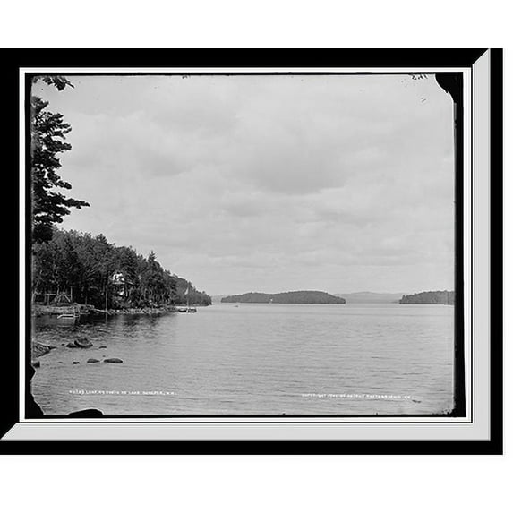 Historic Framed Print, Looking north on Lake Sunapee, N.H., 17-7/8" x 21-7/8"