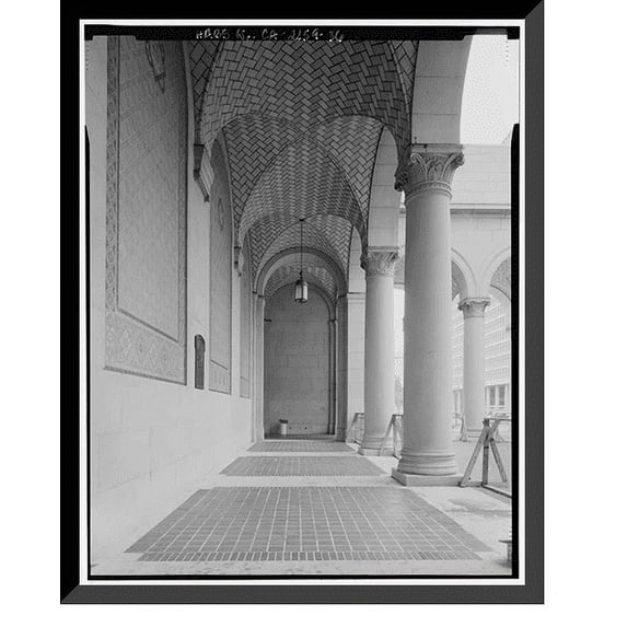 Historic Framed Print, Los Angeles City Hall, 200 North Spring Street, Los Angeles, Los Angeles County, CA - 20, 17-7/8" x 21-7/8"