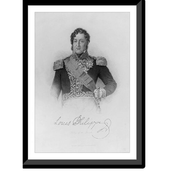 Historic Framed Print, Louis Philippe, King of France, 1773-1850, 17-7/8" x 21-7/8"
