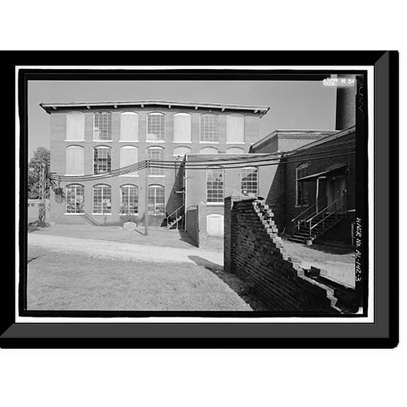 Historic Framed Print, Lowe Mill, Eighth Avenue, Southwest, Huntsville, Madison County, AL - 3, 17-7/8" x 21-7/8"