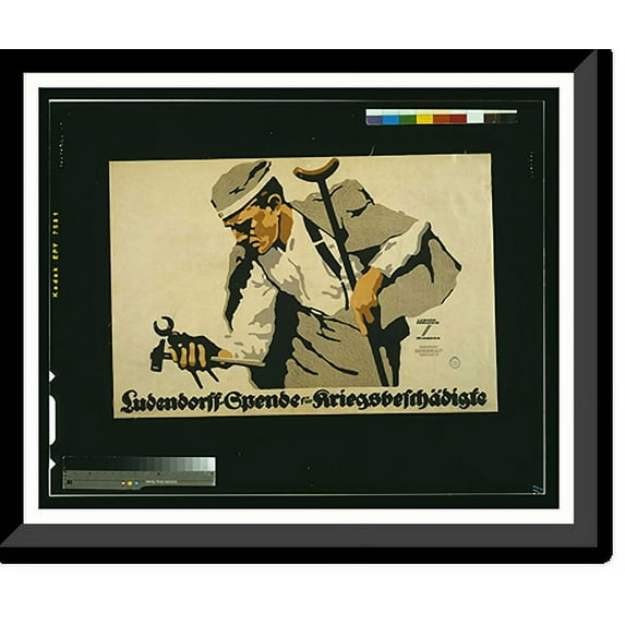 Historic Framed Print, Ludendorff-Spende fuumlr Kriegsbeschaumldigte. Ludwig Hohlwein Muumlnchen., 17-7/8" x 21-7/8"