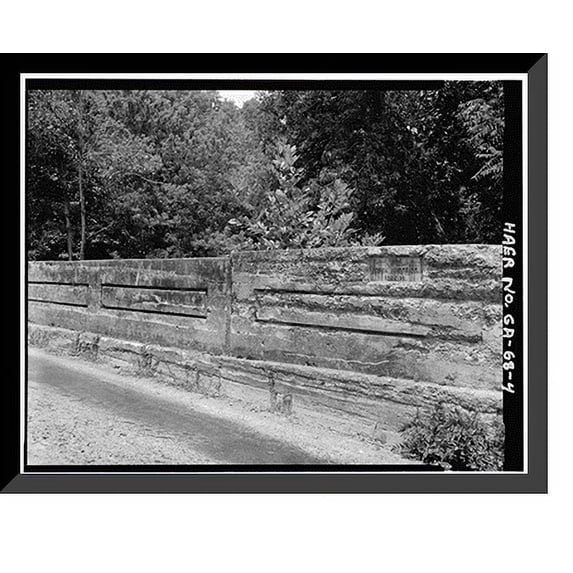 Historic Framed Print, Lutens Bridge, County Road 228, Spanning Pine Log Creek, Cash vicinity, Gordon County, GA - 4, 17-7/8" x 21-7/8"