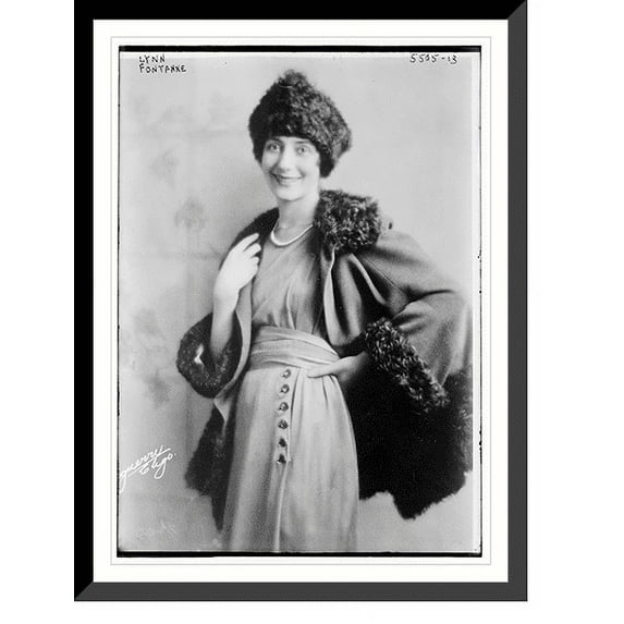 Historic Framed Print, Lynn Fontanne, 17-7/8" x 21-7/8"