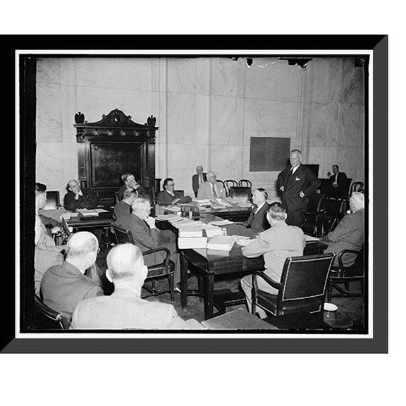 Historic Framed Print, M.M. Stewart A.A.A. testifying at cotton co-op hearing, 17-7/8" x 21-7/8"