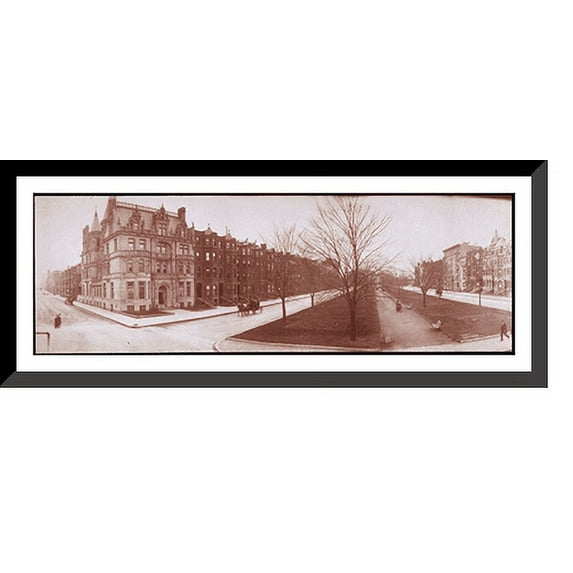 Historic Framed Print, MA 314 Comm. Ave Boston 1903, 17-7/8" x 21-7/8"