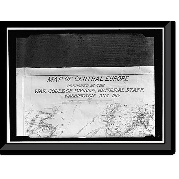 Historic Framed Print, MAP OF CENTRAL EUROPE, 17-7/8" x 21-7/8"