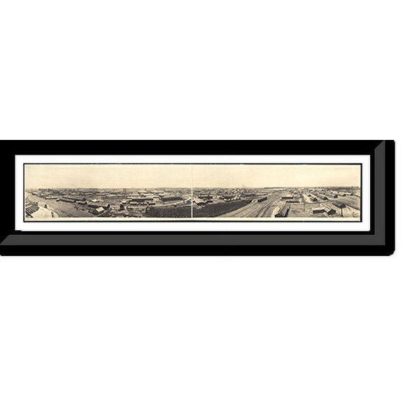 Historic Framed Print, MI Camp Custer 1 1918 PHOTO, 36-3/8" x 8-3/8"