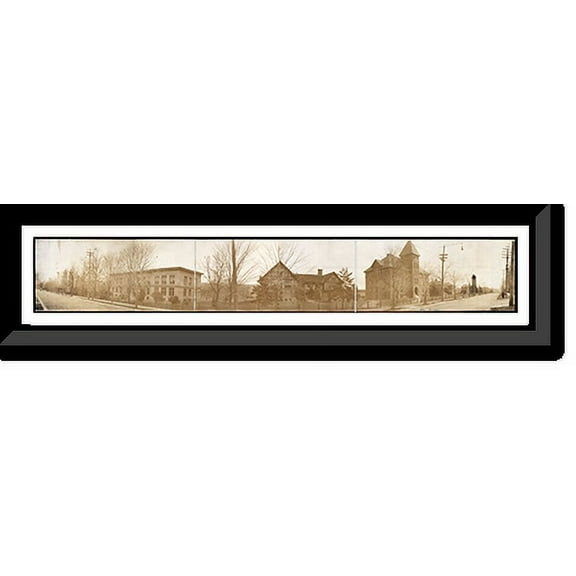 Historic Framed Print, MI Mining College Houghton 1910 PHOTO, 36-3/8" x 8-3/8"