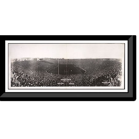 Historic Framed Print, MI New Mich Stadium Ann Arbor 1927 PHOTO, 36-3/8" x 8-3/8"