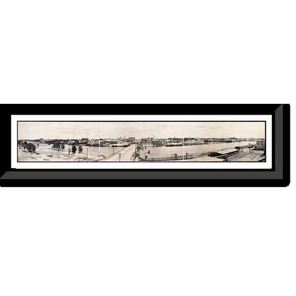 Historic Framed Print, MI Saginaw 1912 PHOTO, 36-3/8" x 8-3/8"