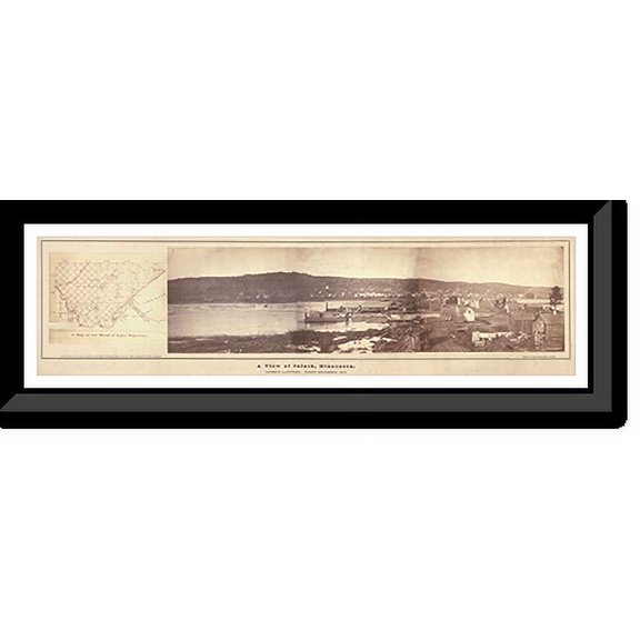Historic Framed Print, MN Duluth December 1870a PHOTO, 36-3/8" x 8-3/8"