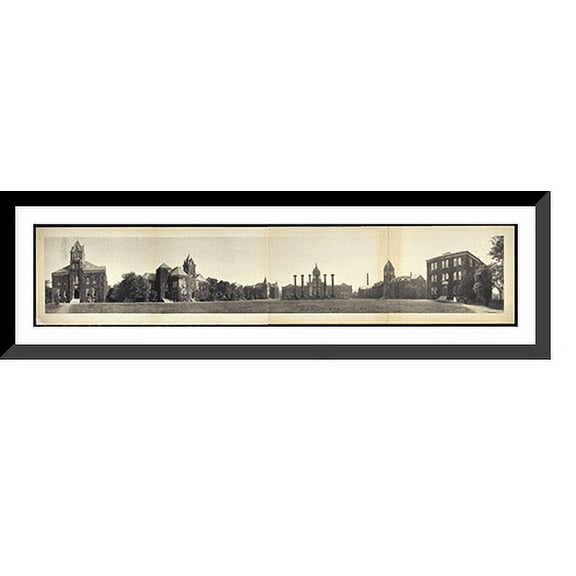 Historic Framed Print, MO Missouri State Univ Columbia 1910 PHOTO, 36-3/8" x 8-3/8"