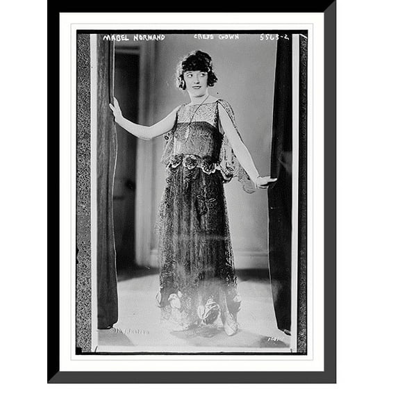 Historic Framed Print, Mabel Normand (wearing crepe), 17-7/8" x 21-7/8"
