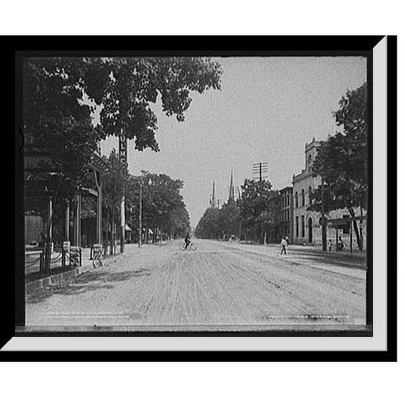 Historic Framed Print, Main Street, Stroudsburg, Penn., 17-7/8" x 21-7/8"