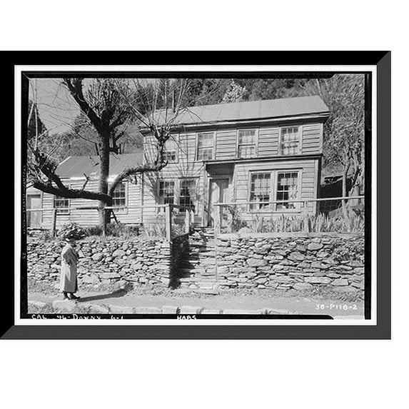 Historic Framed Print, Major Downie House, Downieville, Sierra County, CA, 17-7/8" x 21-7/8"