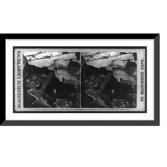 Historic Framed Print, Mammoth Cave, Edmondson Co., Ky.: Scotchman's Trap, 17-7/8" x 21-7/8"
