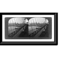 thumbnail image 1 of Historic Framed Print, Manhattan's skyline from Brooklyn Bridge, New York, 17-7/8" x 21-7/8", 1 of 9