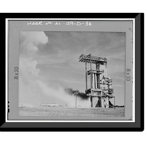 Historic Framed Print, Marshall Space Flight Center, Saturn Propulsion & Structural Test Facility, East Test Area, Huntsville vicinity, Madison County, AL - 30, 17-7/8" x 21-7/8"