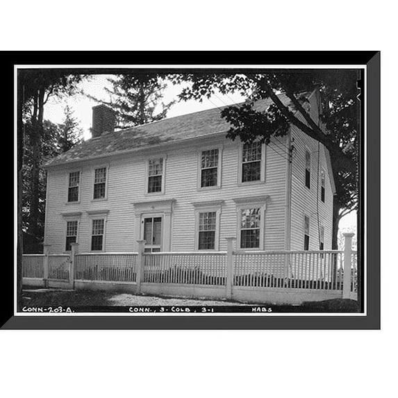 Historic Framed Print, Martin Rockwell House, Colebrook Green, Colebrook, Litchfield County, CT, 17-7/8" x 21-7/8"