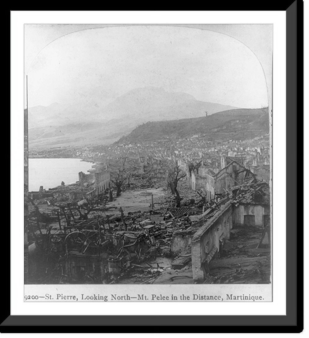 Historic Framed Print, [Martinique - St. Pierre - volcanic eruption ...