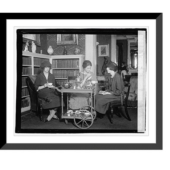 Historic Framed Print, Mary Hoyt serving, 3/1/22, 17-7/8" x 21-7/8"