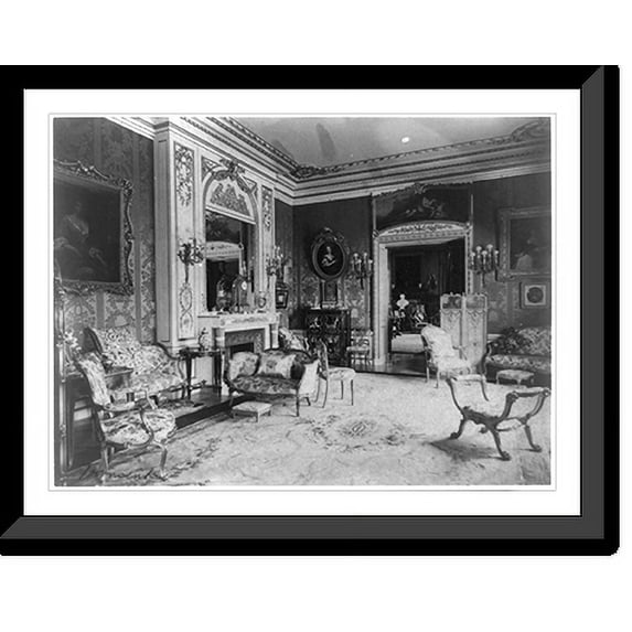 Historic Framed Print, Mary Scott Townsend House, Wash., D.C.: Living room, 17-7/8" x 21-7/8"
