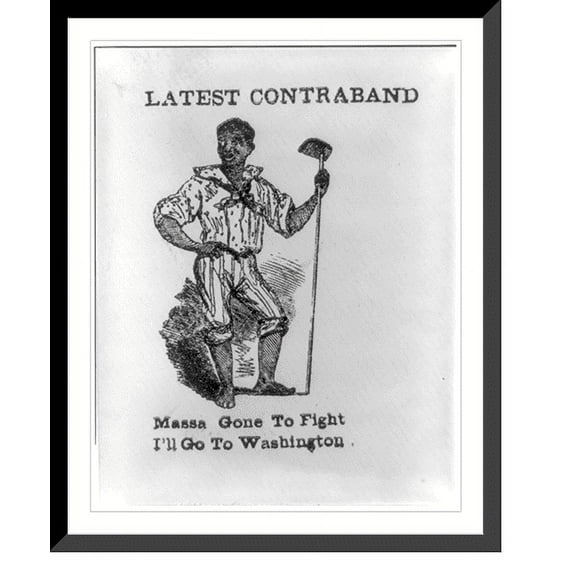Historic Framed Print, Massa Gone to fight..I'll go to Washington"", 17-7/8" x 21-7/8"