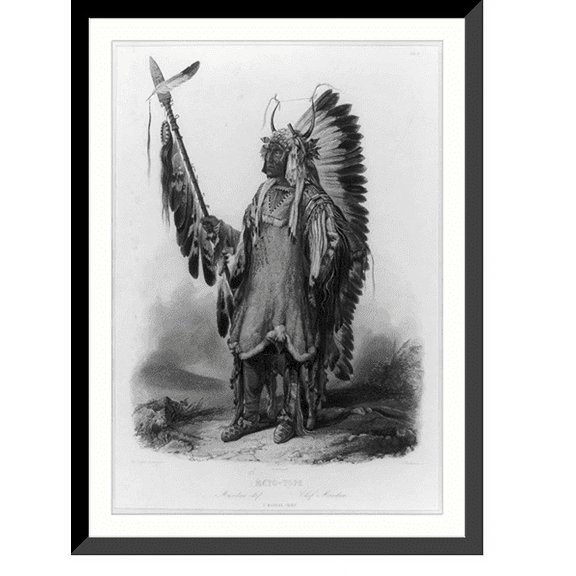 Historic Framed Print, Mato-tope, Mandan chef. Chef Mandan. A Mandan chief, 17-7/8" x 21-7/8"