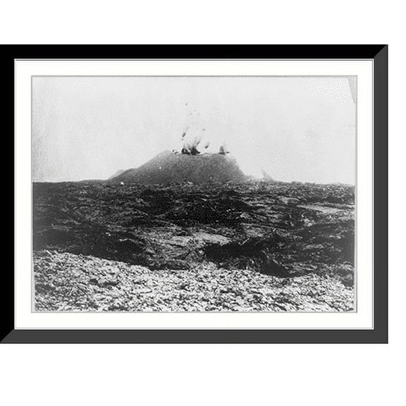Historic Framed Print, Mauna Loa volcano., 17-7/8" x 21-7/8"