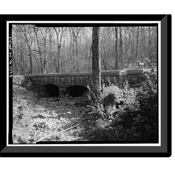 Historic Framed Print, McFarland Gap Road, Culvert, Fort Oglethorpe, Walker County, GA, 17-7/8" x 21-7/8"