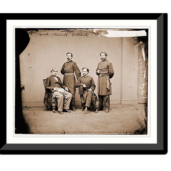 Historic Framed Print, Members of the Military Commission for the trial of Lincoln Conspirators, 17-7/8" x 21-7/8"