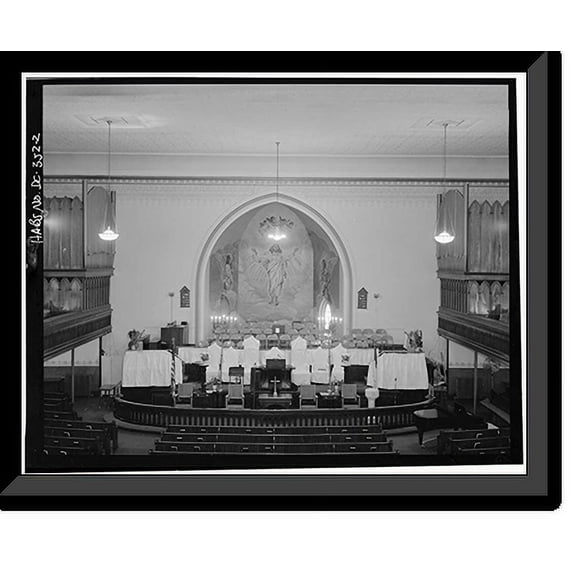 Historic Framed Print, Metropolitian A. M. E. Church, 1518 M Street Northwest, Washington, District of Columbia, DC - 2, 17-7/8" x 21-7/8"