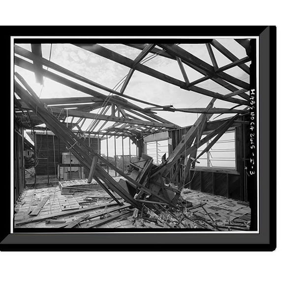 Historic Framed Print, Mill Valley Air Force Station, Theater, East of Ridgecrest Boulevard, Mount Tamalpais, Mill Valley vicinity, Marin County, CA - 3, 17-7/8" x 21-7/8"