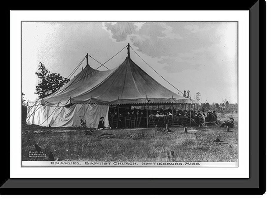 Historic Framed Print, Mississippi - Hattiesburg - Large tent of ...