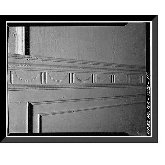 Historic Framed Print, Mitchell-Barron House, Washington & Madison Streets, Clinton, Jones County, GA - 16, 17-7/8" x 21-7/8"