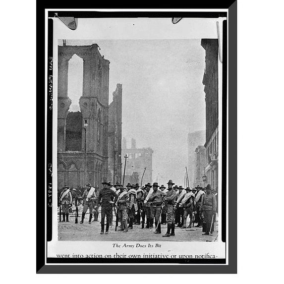Historic Framed Print, Montgomery Street, Historic View, San Francisco, San Francisco County, CA - 3, 17-7/8" x 21-7/8"