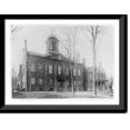 thumbnail image 1 of Historic Framed Print, [Morris County] Court House, Morristown, N.J.; exterior entrance front], 17-7/8" x 21-7/8", 1 of 9