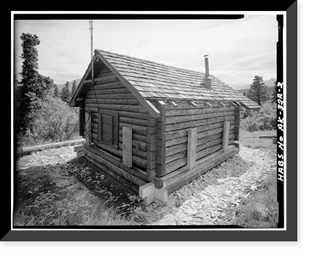 Historic Framed Print, Mount McKinley Patrol, Igloo Creek Cabin No. 25