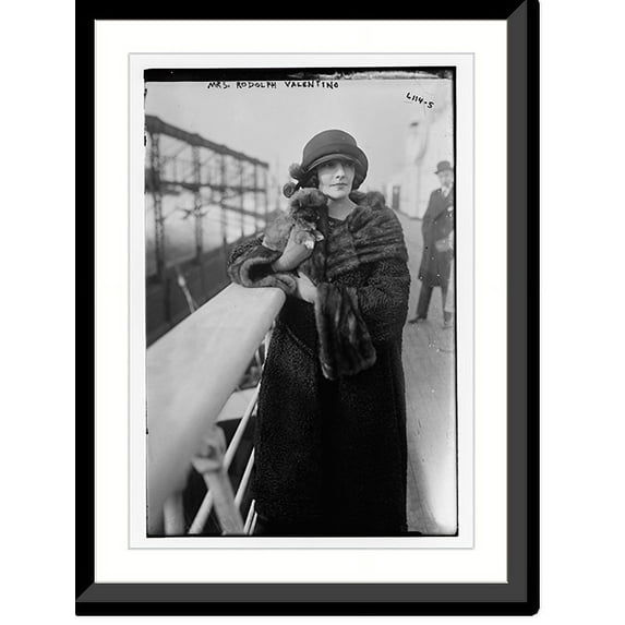 Historic Framed Print, Mrs. Rudolph Valentino - 2, 17-7/8" x 21-7/8"