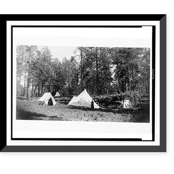 Historic Framed Print, [My tents. Camp at Fern Spring, near Baker's Butte, Mogollon Mountains, Arizona], 17-7/8" x 21-7/8"