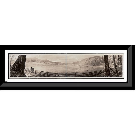 Historic Framed Print, NC 1909 Indian reservation, Cherokee PHOTO, 36-3/8" x 8-3/8"