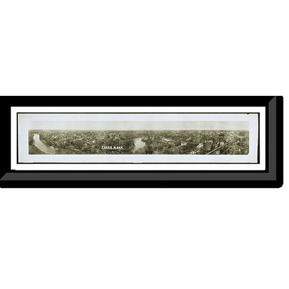 Historic Framed Print, ND 1921 Fargo PHOTO, 36-3/8" x 8-3/8"